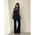 「SNIDEL」 ブーツカットデニムパンツ 1 ネイビー レディース