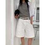 「Didot.showroom」 デニムハーフパンツ M ホワイト レディース