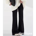 「antiqua」 ブーツカットパンツ S ブラック レディース