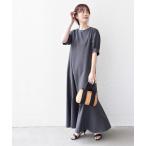 「SHIPS.me」 半袖ワンピース - チャコールグレー レディース