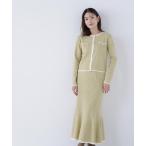 ワンピース バイカラーニットジャケット＆スカート