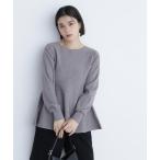 ショッピングチュニック ニット セーター ペプラムチュニックニット レディース