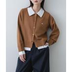 ニット セーター シャツドッキングニットカーディガン レディース