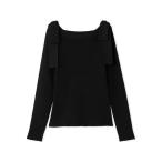 ショッピングリボン ニット セーター ショルダーリボンニットプルオーバー レディース