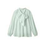 ショッピングリボン ブラウス シャツ ビッグリボンセミシアーブラウス レディース