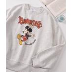 ショッピングミッキー トレーナー スウェット 「71」「Disney/ディズニー」ミッキーマウス／スティッチ／チップ＆デール サガラ刺繍 裏起毛 スウェット レディース メ