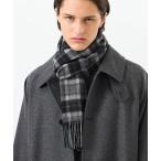 マフラー バッキンガムベア ウォッシャブルウールカシミヤ チェックマフラー メンズ