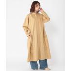 ワンピース コットンバックドロストシャツワンピース