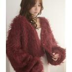 カーディガン shaggy short 