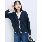 カーディガン ラインニットカーディガン レディース