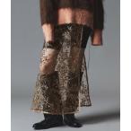 スカート フラワー スパンコール ラップ スカート / Flower Sequined Wrap Skirt
