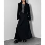 ショッピングセール ボトムス スカート 「LVEU.」ベルト付きロングスカート / ボトムス スカート マキシ ロング ベルト 台形 ブラック グレー ZOZOTOWN限定