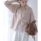 ブラウス シャツ 「追加」「洗える」シュシュSETピーチサテン起毛シャツ レディース