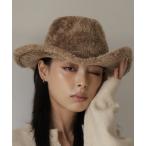 帽子 ハット フェイクファーテンガロンハット レディース