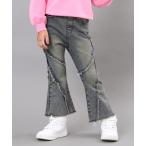 パンツ フレンジ フレア デニム パ