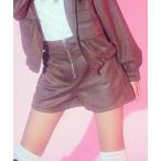 パンツ ハイウエストジップフェイ