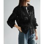 カーディガン 「LUXE」チュールにデコレーションカーディガン レディース