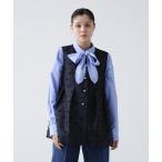 ショッピングジレ ベスト ジレ 「NAVYNAVY」「365好きを着て気分が高まる」 リボンジャガードジレ レディース