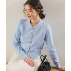 カーディガン ポロ襟ニットカーディガン/トップス レディース