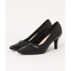 パンプス ポインテッドトゥベルテッドパンプス