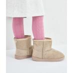 ブーツ 「撥水」ワンポイント刺繍 フェイクムートン ブーツ キッズ 子供 男の子 女の子
