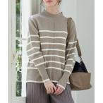 ニット セーター 「雑誌InRed12月号掲載」コットンミックスバックスリットニット「親子コーデ」 レディース