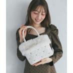 ショッピングハート ショルダーバッグ バッグ ３ＷＡＹショルダー付きパールビジュー装飾ファー×ハートキルティングバッグ レディース