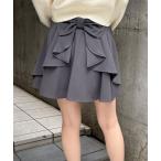 ショッピングリボン スカート バックリボンフレアスカパン