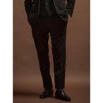  слаксы TRANS CONTINETNS вельвет выставить джерси tricot tuck брюки черный / голубой / темно-синий мужской 