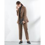 ショッピングスーツ セットアップ 「おうちで洗えるストレッチスーツ」「すぐ着られるパンツ裾上げ済仕様」「年間」2釦シングルパンツスーツ/ブラウン×チェック/「4S」 レデ