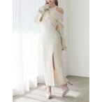 ワンピース ツイストニットワンピース