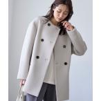 コート アウター ノーカラーウールコート レディース