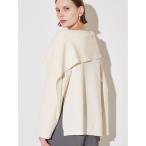 ニット セーター アシンメトリーラッフルニット レディース