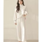 パジャマ ルームウェア 「P.snow」タートルネックトップス＆ロングパンツ レディース