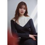ショッピングドレス ワンピース Two-Tone Cable Knit Dress