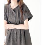 [classicalelf] короткий рукав туника X-LARGE Brown женский 
