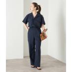 「IENA」 オールインワン 36 ネイビー レディース