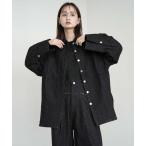 ショッピングカフス ブラウス シャツ 「Bulue.」クラッシュデニムビックカフスシャツ レディース