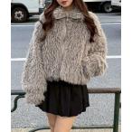 ショッピングforever ブルゾン アウター 「nane」「Suzuki セレクト」WZIPミックスファーブルゾン レディース