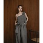 「mideal」 オールインワン FREE チャコールグレー レディース