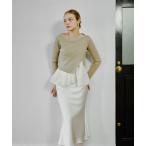 ショッピングチュニック ニット セーター レイヤードニットチュニック レディース