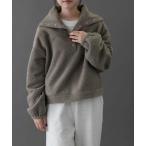 FORK＆SPOON　スナップタートルフリースプルオーバー レディース