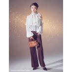 スラックス パンツ ハイウエストワイドパンツ レディース