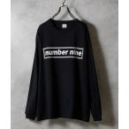 ショッピングBOX tシャツ number nine BOX LINE PRINTED CLASSIC L/S T-SHIRT / ナンバーナイン ボックスライン ロゴプ