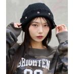 ニット帽 ニットキャップ WEGO/メタルチャームニットキャップ レディース