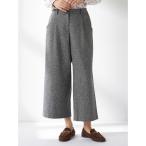パンツ ホームスパンセミワイドパンツ レディース