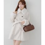 コート アウター マルチWAYファー付ミドル丈フレアコート レディース