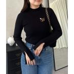 ショッピングハイネック ニット セーター ハイネックリブニットトップス レディース