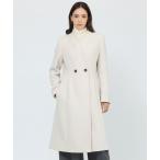 ノーカラーコート コート カメリア ウールロングコート レディース
