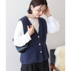 ショッピングジレ ベスト ジレ ミニシャギーペプラムベスト レディース